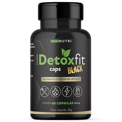 Apresentação comercial do kit Detox Fit Caps Black, opção 1